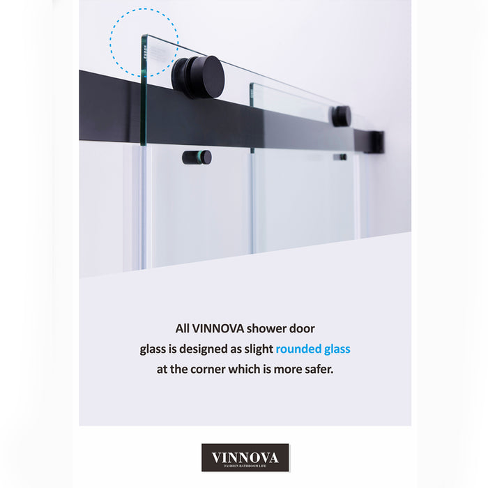 Spezia 60" W x 76" H Double Sliding Frameless Shower Door in Brushed Gold