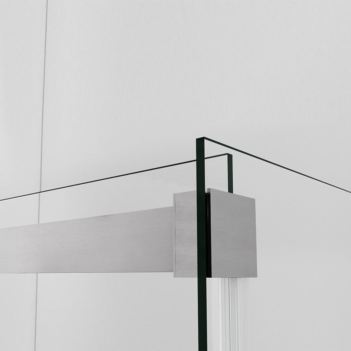 Spezia 60" W x 76" H Rectangle Double Sliding Frameless Shower Enclosure in Brushed Nickel
