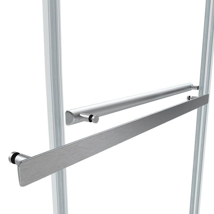 Spezia 60" W x 76" H Rectangle Double Sliding Frameless Shower Enclosure in Brushed Nickel