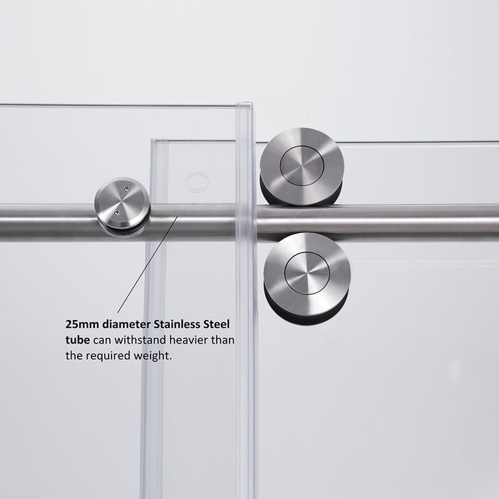 Spezia 60" W x 76" H Rectangle Double Sliding Frameless Shower Enclosure in Polished Chrome