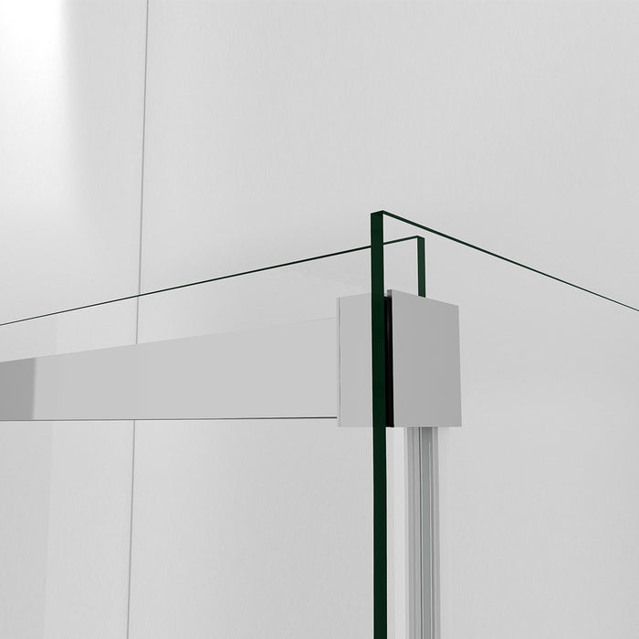 Spezia 60" W x 76" H Rectangle Double Sliding Frameless Shower Enclosure in Polished Chrome