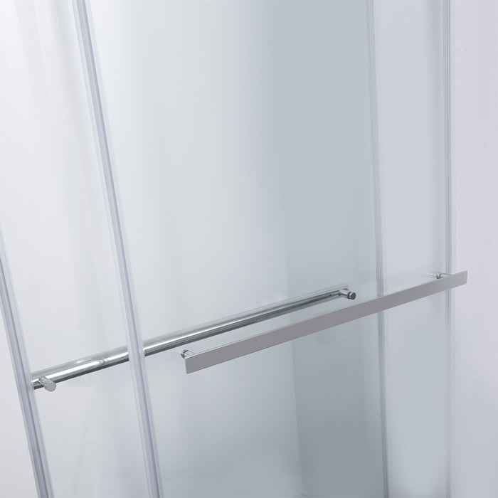 Spezia 60" W x 76" H Rectangle Double Sliding Frameless Shower Enclosure in Polished Chrome