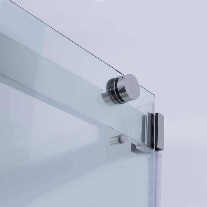 64-Inch Oxbow Rectangle Shower Enclosure – Frameless Polished Chrome Sliding Glass Doors