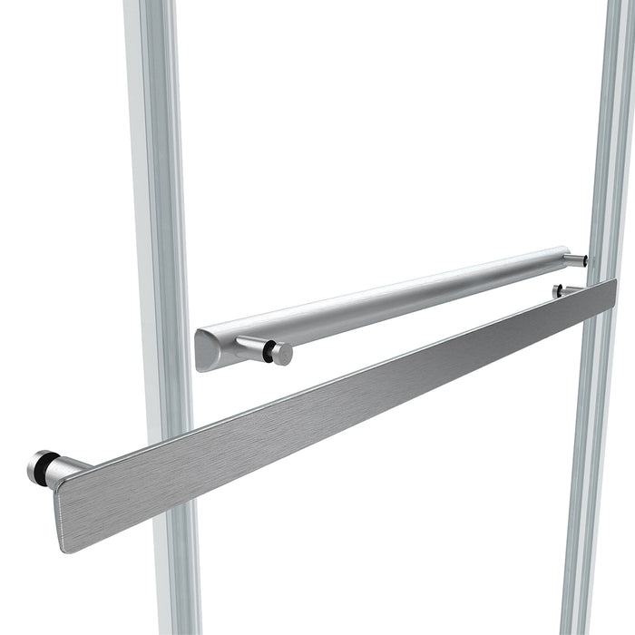 Spezia 60" W x 58" H Double Sliding Frameless Tub Door in Brushed Nickel