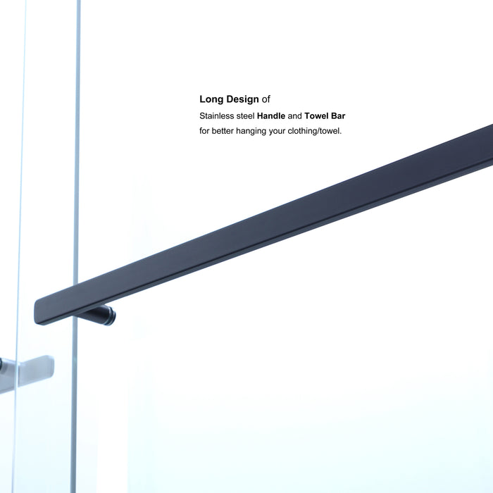 60-Inch Bardot Sliding Shower Door – Modern Framed Design, Brushed Nickel