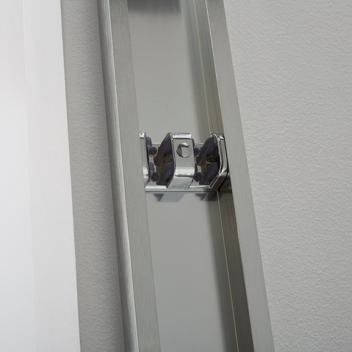 60-Inch Bardot Sliding Shower Door – Modern Framed Design, Brushed Nickel