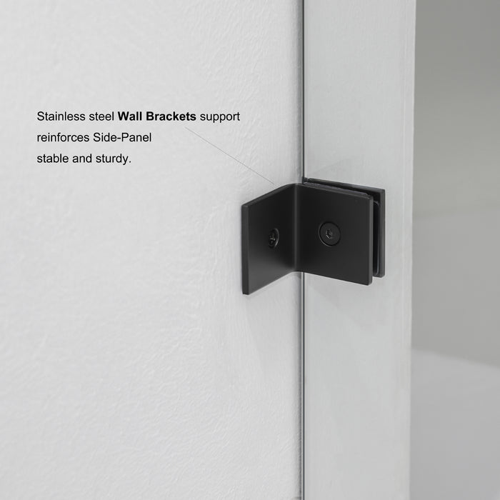 Villena 52" W x 78" H Rectangle Single Sliding Frameless Shower Enclosure in Brushed Gold