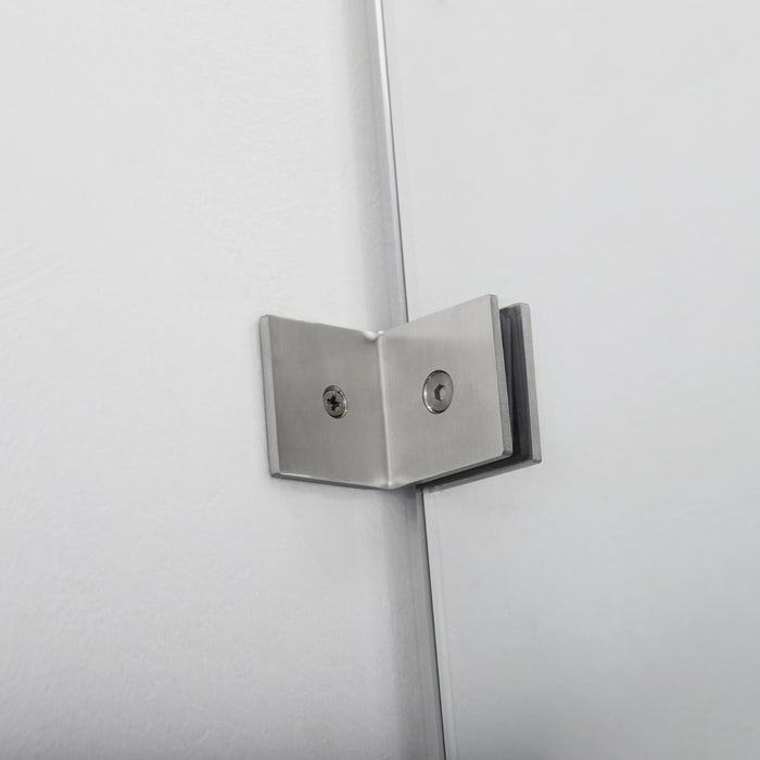 Villena 52" W x 78" H Rectangle Single Sliding Frameless Shower Enclosure in Brushed Gold