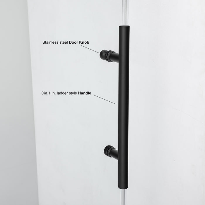 Villena 52" W x 78" H Rectangle Single Sliding Frameless Shower Enclosure in Brushed Gold