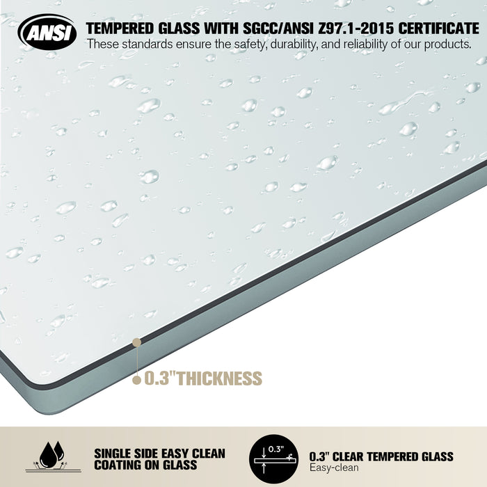 Yvette 60-Inch Bathtub Glass Door – Modern Matte Black Slide