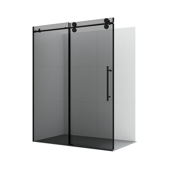 Helix Matte Black 60" Sliding Shower Door – Frameless Glass