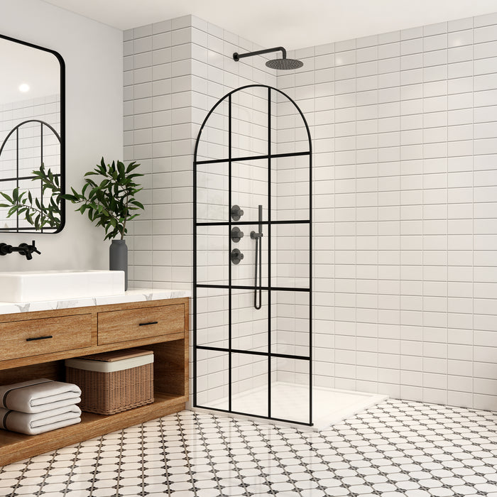 Zephyr Matte Black 60-Inch Shower Door – Sleek Sliding Design