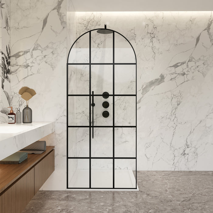 Zephyr Matte Black 60-Inch Shower Door – Sleek Sliding Design