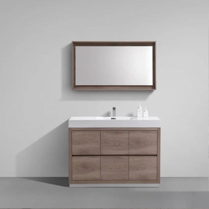 Bliss 48" Butternut Free Standing Modern Bathroom Vanity