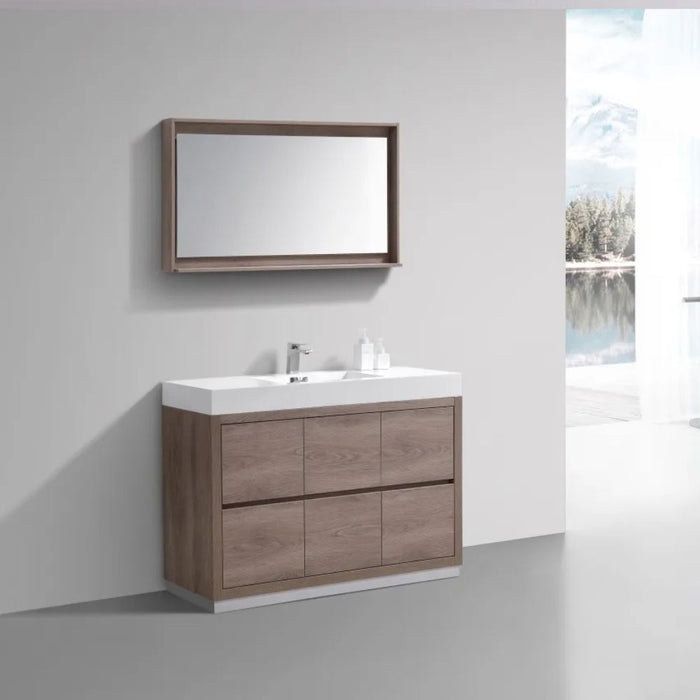 Bliss 48" Butternut Free Standing Modern Bathroom Vanity