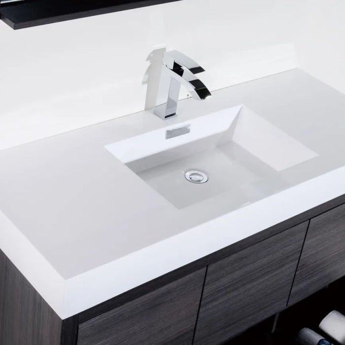 Bliss 48" Gray Oak Free Standing Modern Bathroom Vanity