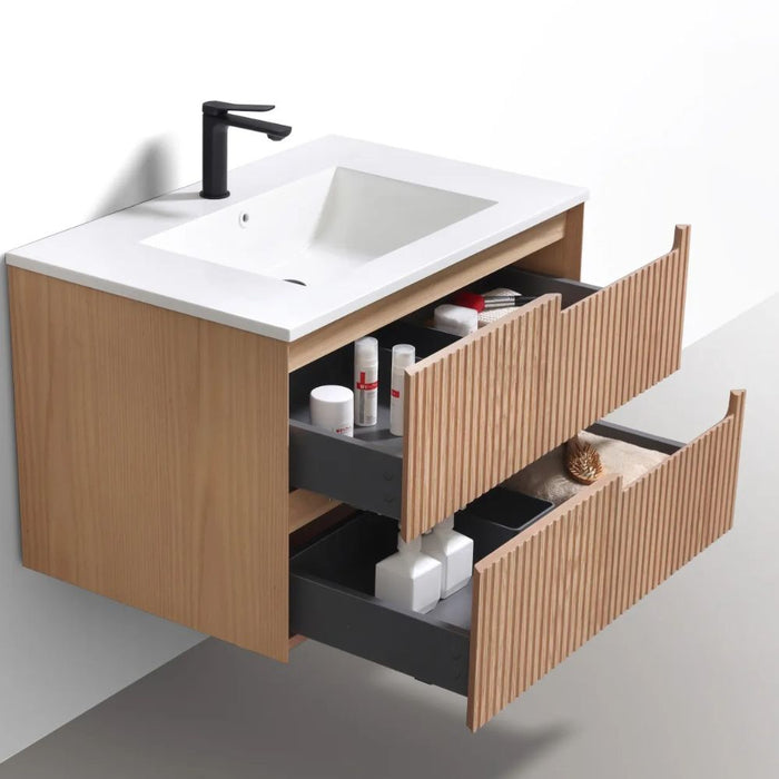 FIORE 32'' Wall Mount Cabinet - Oak Wood