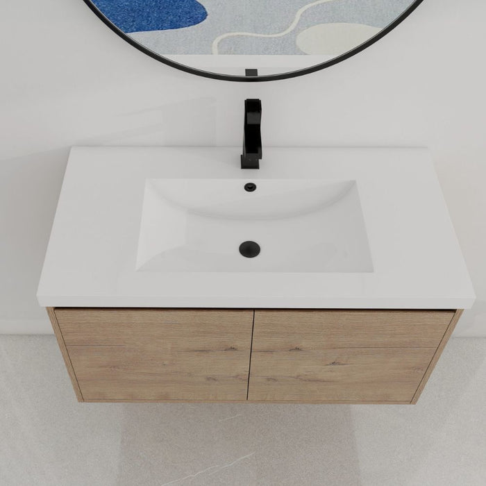 Kiely 36" Plywood Bathroom Vanity – KD Package, Gel-Coated Top, Faucet Not Included