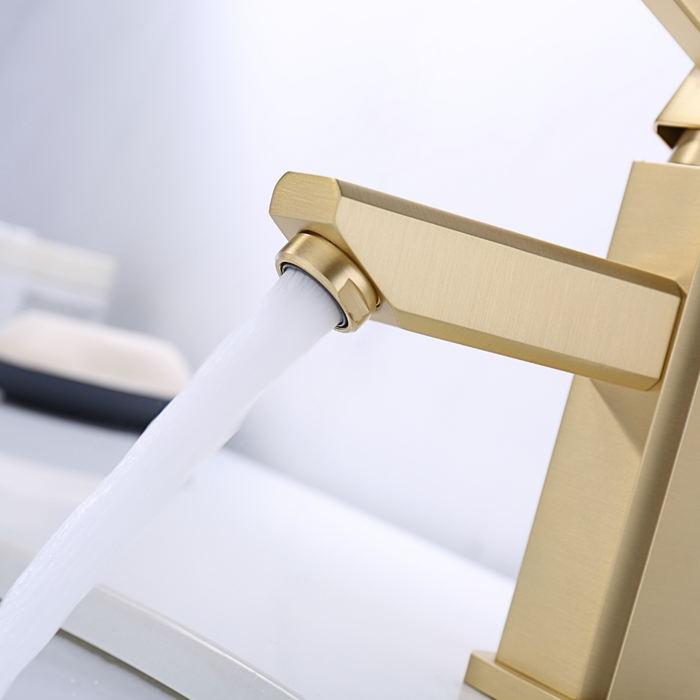 UPC Certified Kharis Brass Bathroom Faucet Brown Bronze Gold w/ Drain