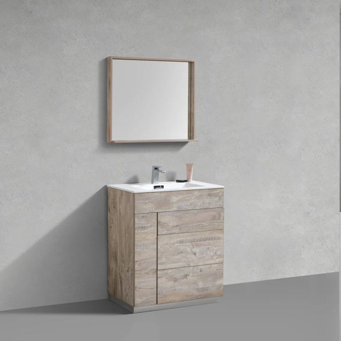 Milano 30" Nature Wood Modern Bathroom Vanity
