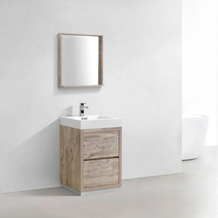 Bliss 24" Nature Wood Free Standing Modern Bathroom Vanity