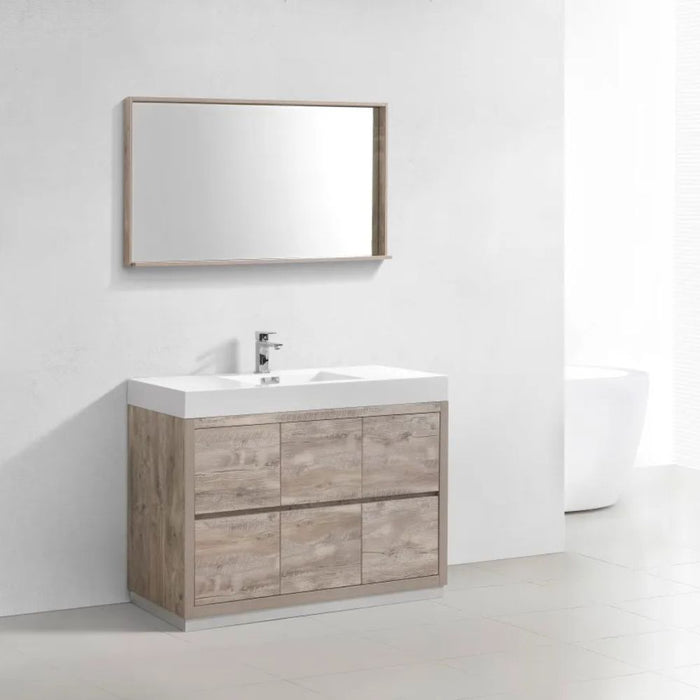 Bliss 48" Nature Wood Free Standing Modern Bathroom Vanity