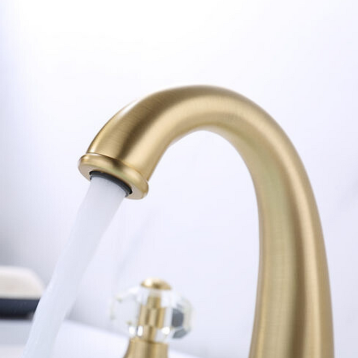 Prith UPC Vanity Faucet – Bronze & Gold, Drain Set