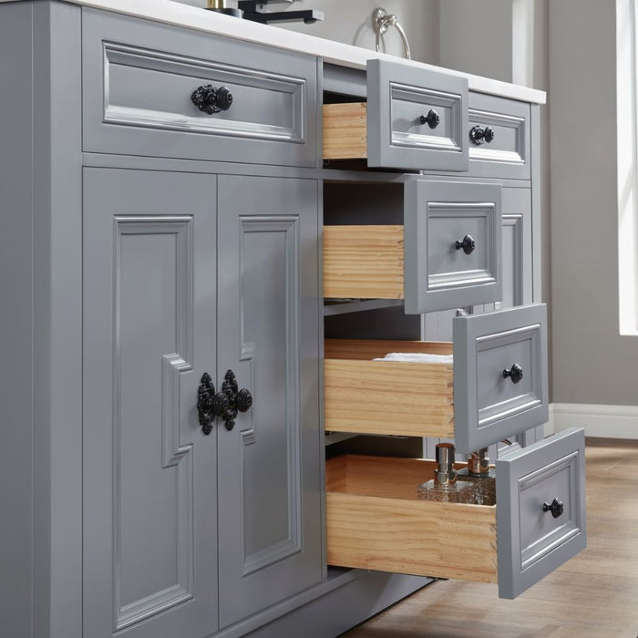 60" Nadeen Freestanding Single Sink Bathroom Vanity - Solid Wood Frame with Artificial Stone Top