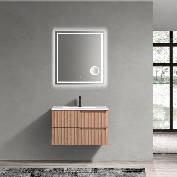 FIORE 32'' Wall Mount Cabinet - Oak Wood