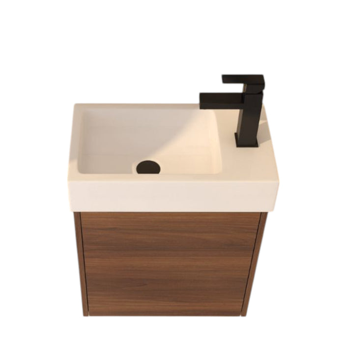 Azura 18" Plywood Sink Vanity Ceramic Top – Compact Modern Design No Faucet