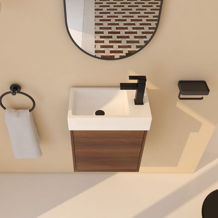 Azura 18" Plywood Sink Vanity Ceramic Top – Compact Modern Design No Faucet
