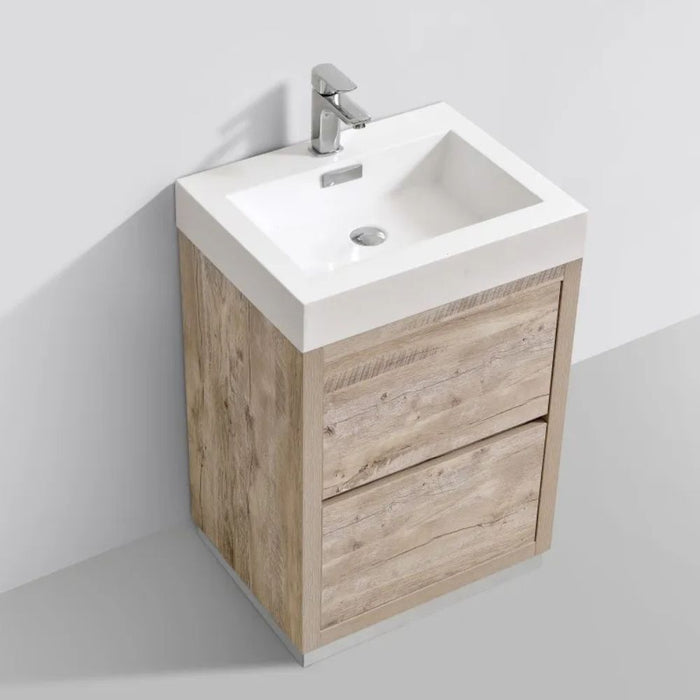 Bliss 24" Nature Wood Free Standing Modern Bathroom Vanity