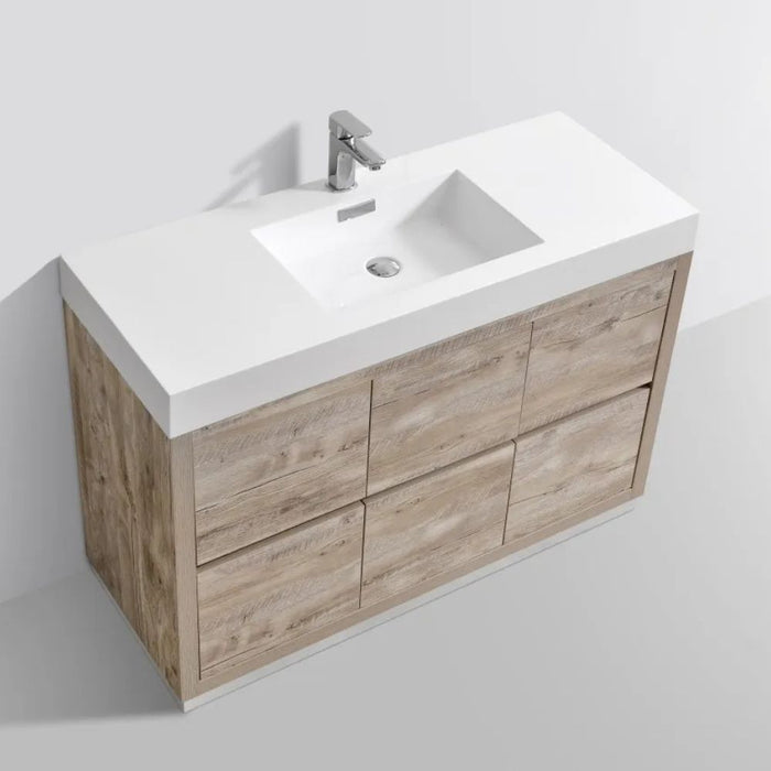 Bliss 48" Nature Wood Free Standing Modern Bathroom Vanity