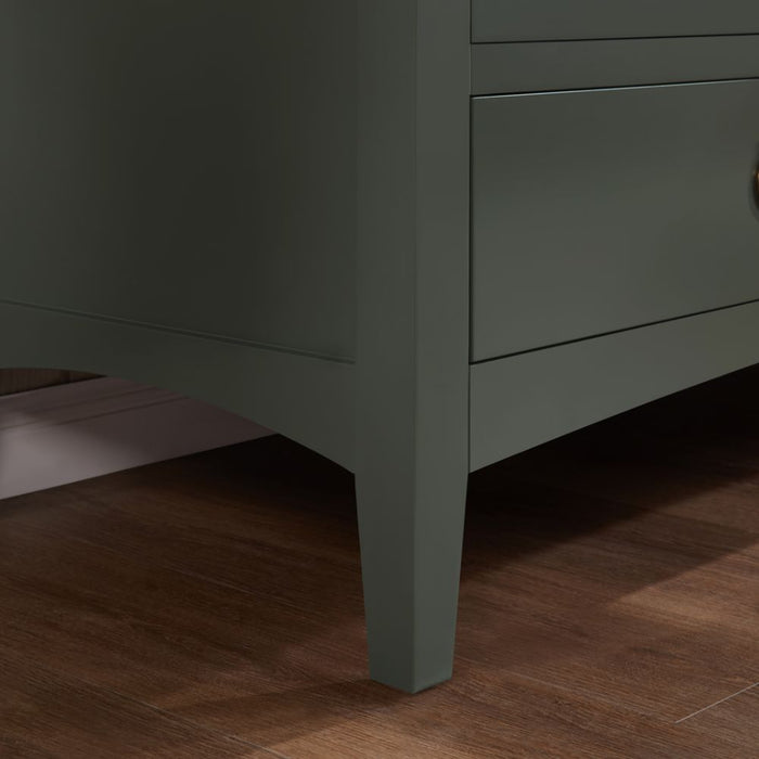 Winton 60" Pewter Green Bathroom Vanity Cabinet – Solid Wood with 1" Artificial Stone Top & Dovetail Drawers