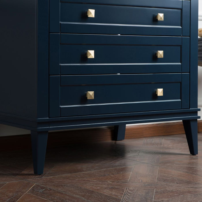 Strix 36" Birch Wood Bathroom Vanity Modern Carrara Marble Top Dovetail Drawers