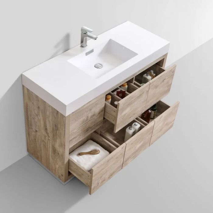 Bliss 48" Nature Wood Free Standing Modern Bathroom Vanity