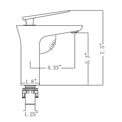 Darven UPC 28" Bathroom Faucet – Bronze Finish, Dual Handle