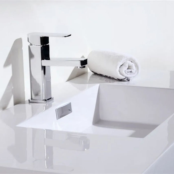 Isak 40" Gray Oak Wall Mounted Bathroom Vanity – Modern Design with Integrated Acrylic Sink