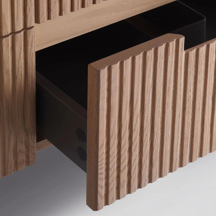 FIORE 48'' Double Sink Wall Mount Cabinet - Oak Wood