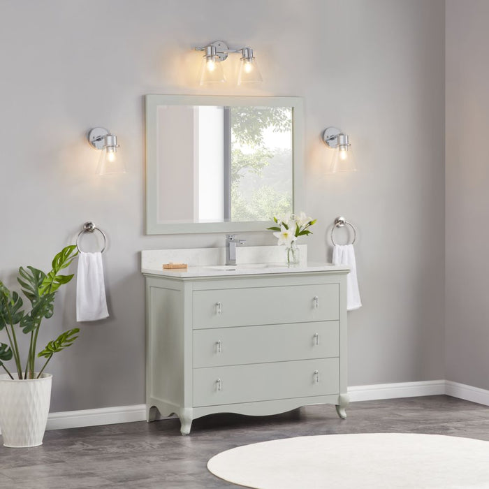 Sumner 42" Silver Strand Solid Wood Bathroom Vanity with 1" Artificial Stone Countertop
