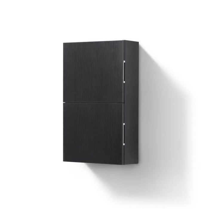 Makalo 14" Wide by 24" High Linen Side Cabinet With One Door in Black Wood Finish