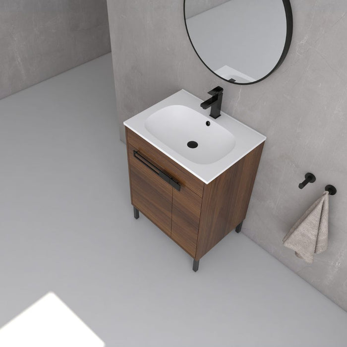 Merlie 24" Bathroom Sink Vanity – Compact, No Faucet, Easy Assembly KD Package