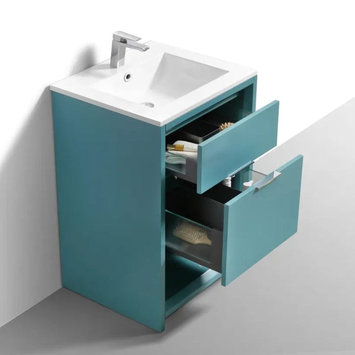 NUDO 24? Modern bathroom Vanity in Teal Green Finish
