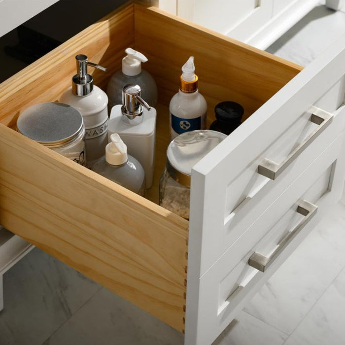 Mirna 80" White Quartz Vanity – Double Sink Modern Bathroom Cabinet