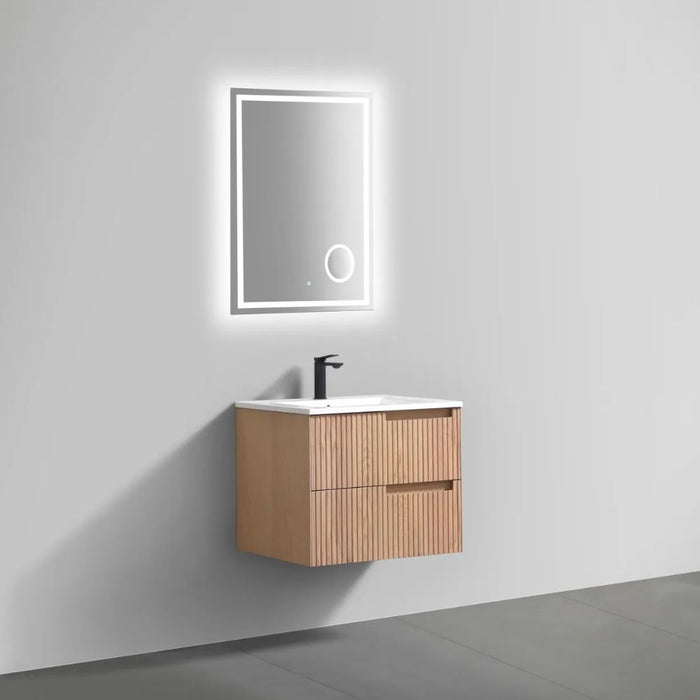 FIORE 24'' Wall Mount Cabinet - Oak Wood