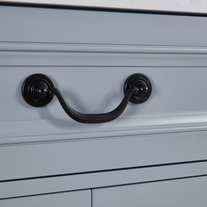 Arcene 72" Cadet Finish Bathroom Vanity with Artificial Stone Countertop & Soft Close Drawers