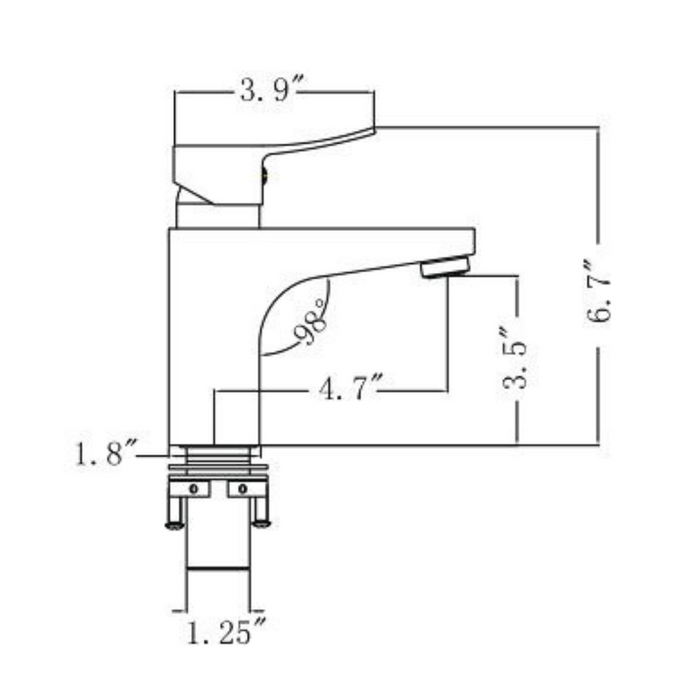 Olliv Vanity Faucet – Brushed Nickel, UPC Certified