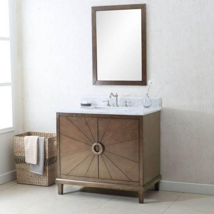 Milly 36" Wood Bathroom Sink Vanity - Antique Coffee, No Faucet