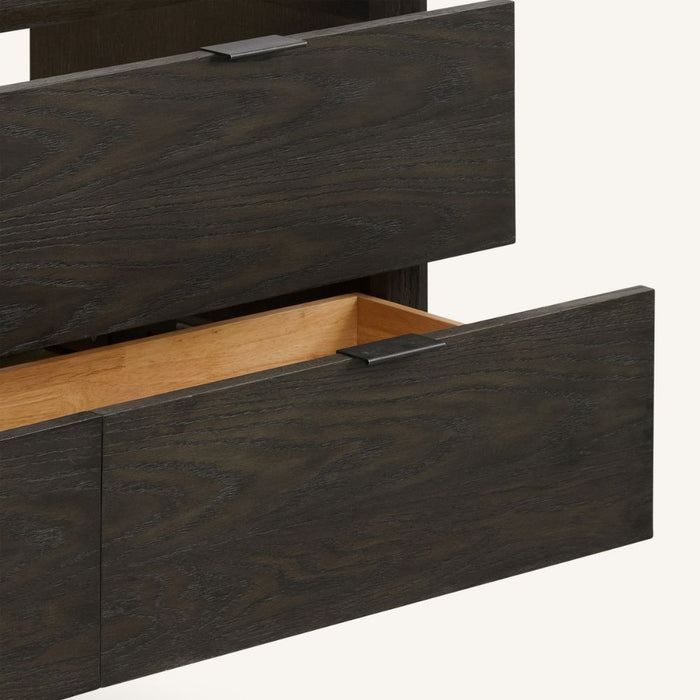 Sava 60" Brown Oak Vanity Cabinet with White Artificial Stone Top – 3-Hole Faucet Ready
