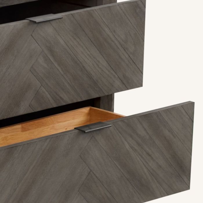 Lahoma 36" Grey Oak Single Vanity – Modern Freestanding Bathroom Cabinet with White Artificial Stone Top